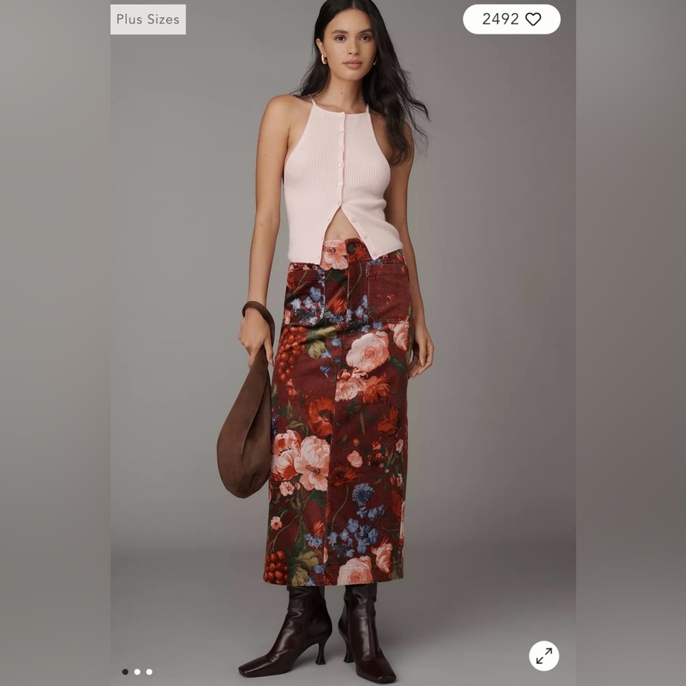 Corduroy Maxi Skirt by Meave - Size S